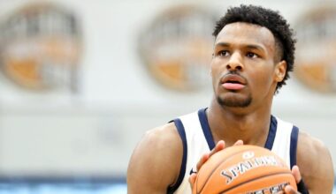 Bronny James says he can handle ‘amplified’ pressure of playing for Lakers with his famous father