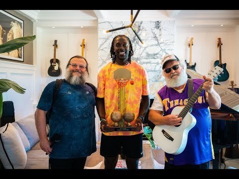 Jrue with the Tenacious D (They only show Bucks' Finals highlights and see his Bucks ring)