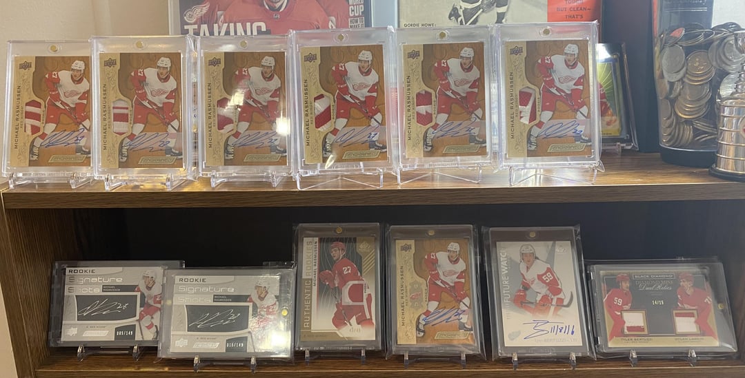 My Red Wings Cards on Display