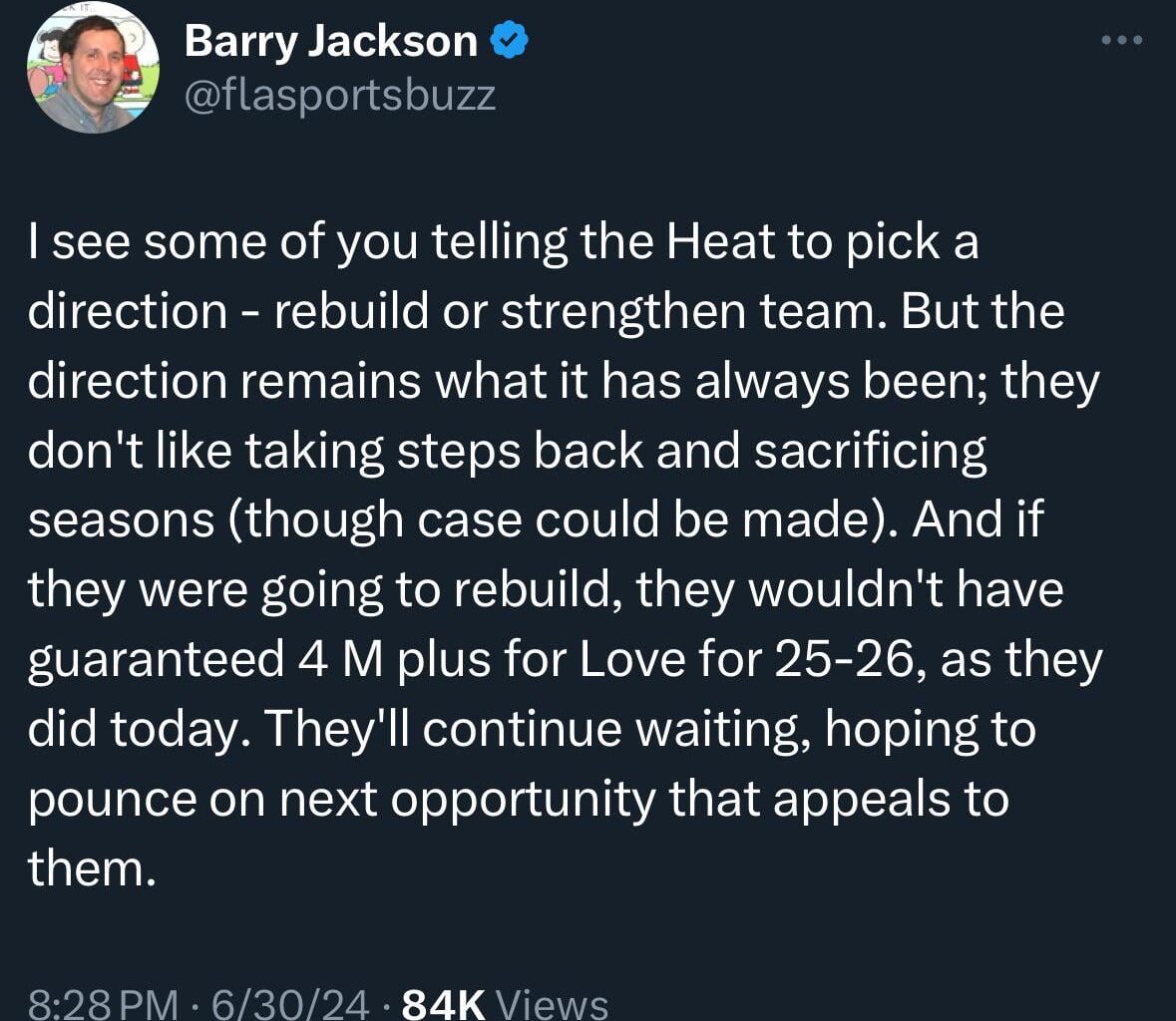 Barry Jackson update on offseason