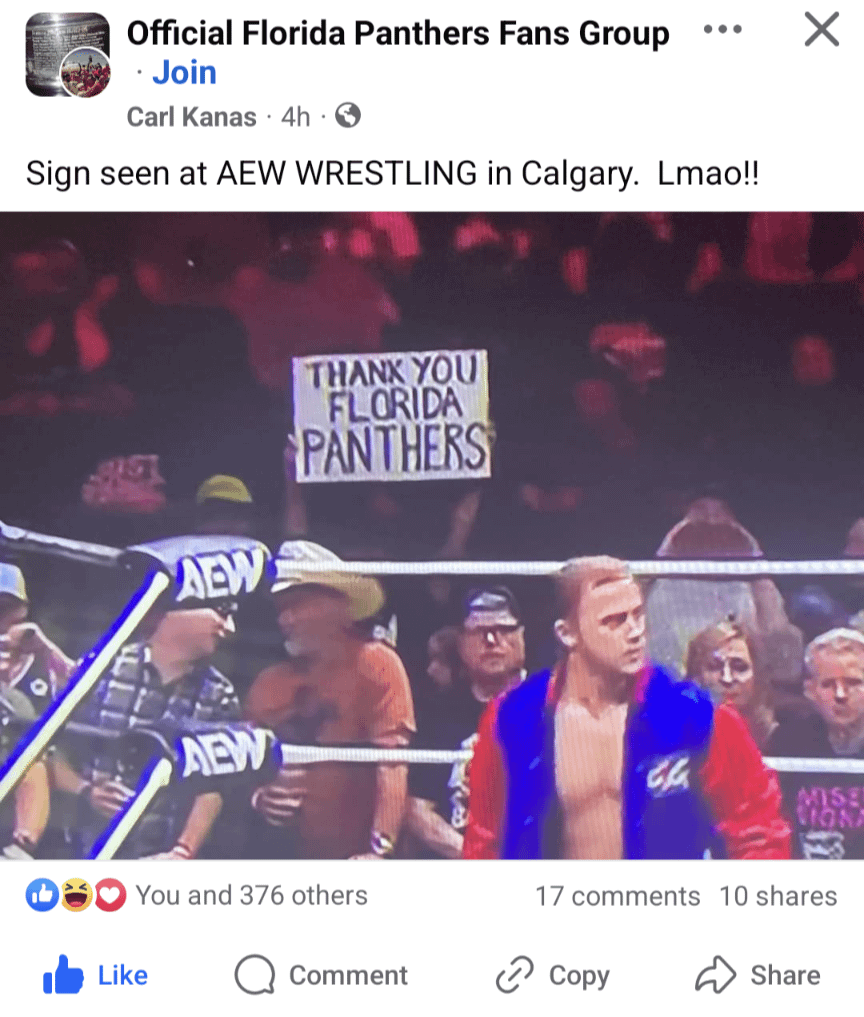 Appreciation Post from Calgary