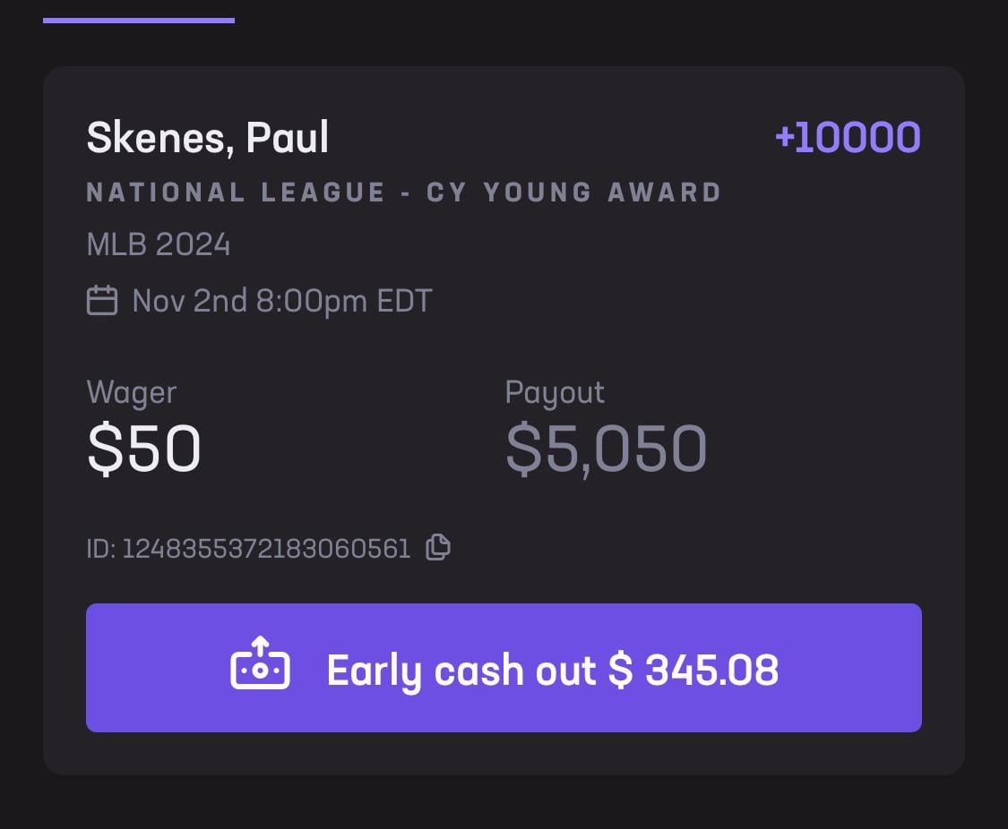 Skenes CY Young Odds