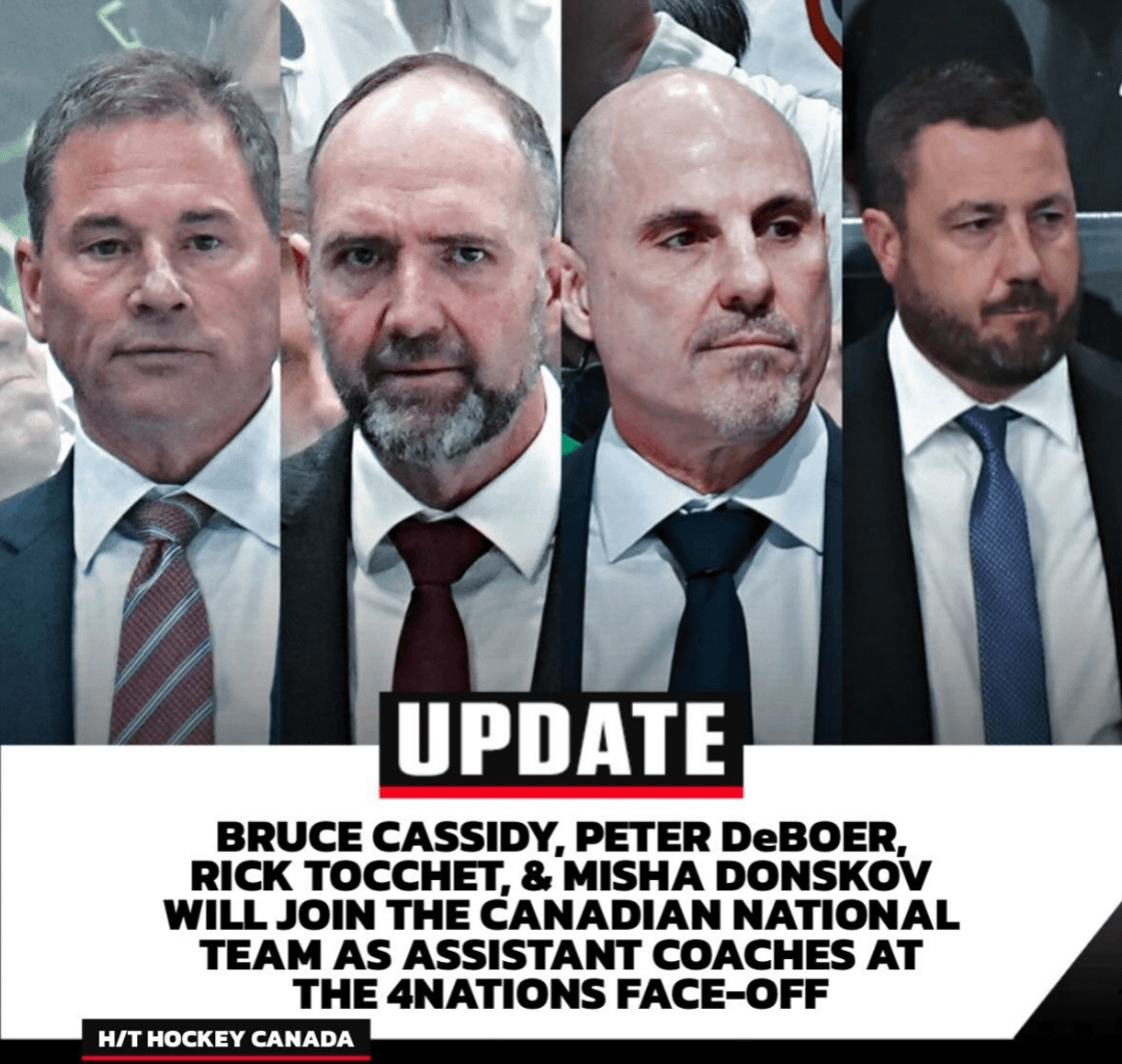 Bruce Cassidy, Peter DeBoer & Misha Donskov will join the Canadian National Team coaching staff for the 4Nations Face-Off!