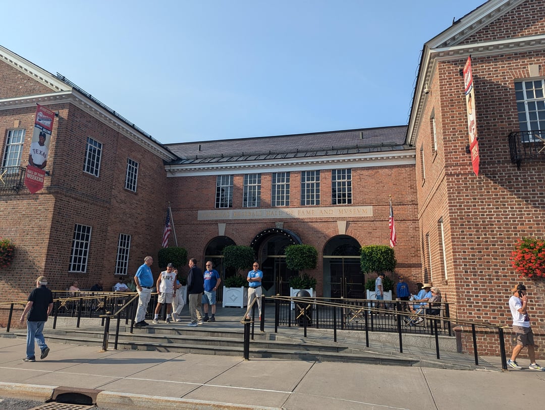 I attended Mauer's HoF induction. Before that though, we went to the Baseball Hall of Fame. (Sorry for the poor ceremony pic quality)