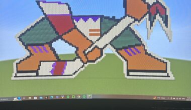 wip of the kachina logo in minecraft