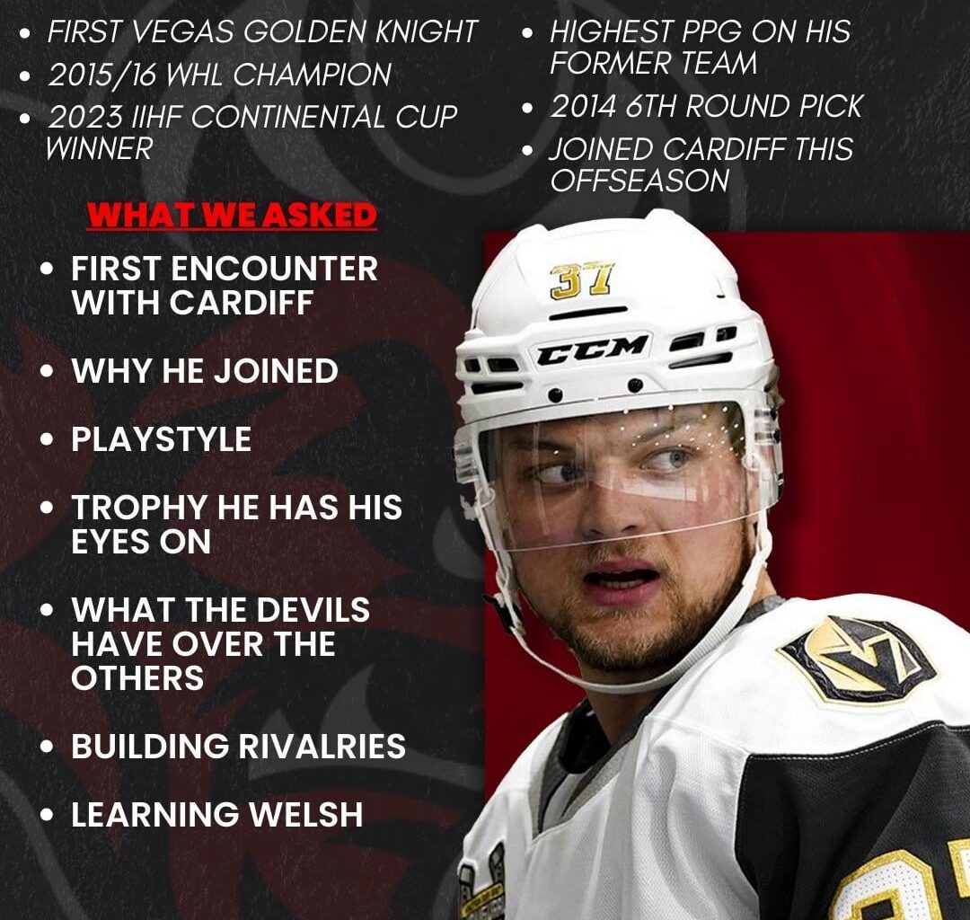 I was lucky enough to chat to the first Vegas Golden Knight in history Reid Duke about his upcoming season with his new team the Cardiff Devils