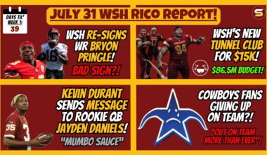 🚨WSH Re-Signs WR Byron Pringle! + WSH Tunnel Club for $15k! + Cowboys Fans GIVING UP? + KD ➡ Jayden!