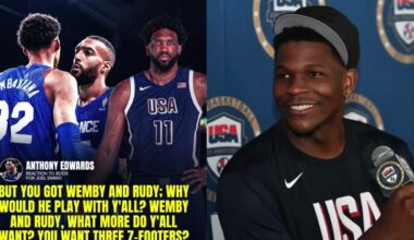 Timberwolves' Anthony Edwards chirps at French fans over Joel Embiid situation