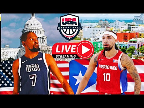 **LIVE** Team USA 🇺🇸 VS Team Puerto Rico 🇵🇷 Olympics Basketball Game
