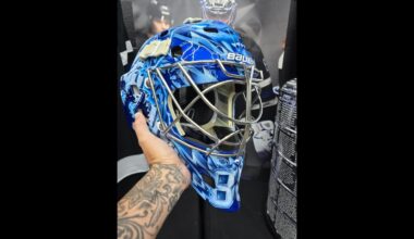 Game Worn Exchange: ANDREI VASILEVSKIY Goalie Mask Game Worn Used 2022-23 Tampa Bay Lightning