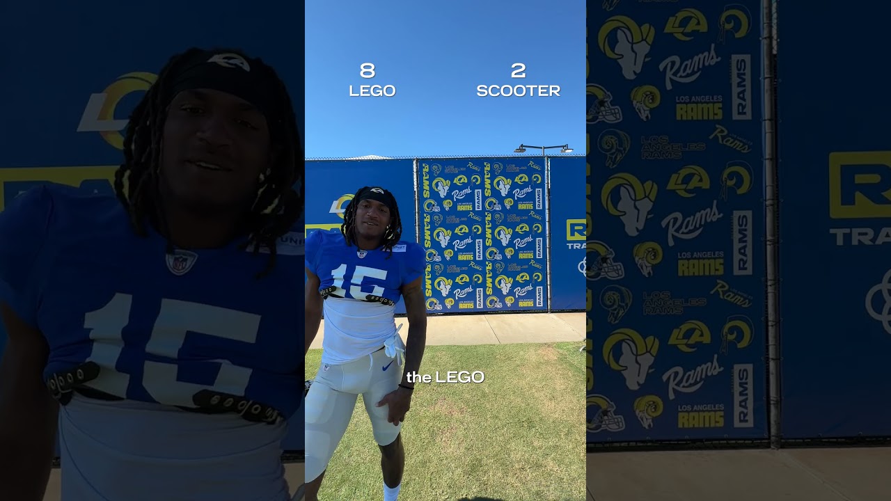 Step on a lego or scooter to the ankle? 🤔 #rams #shorts