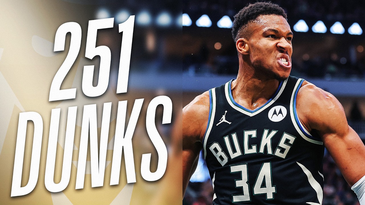 EVERY Dunk From The NBA's League Leader Giannis Antetokounmpo (251 DUNKS)