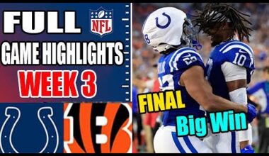 Indianapolis Colts vs Cincinnati Bengals FULL GAME Week 3 4th-Qtr | NFL Highlights Today (8/22/24)