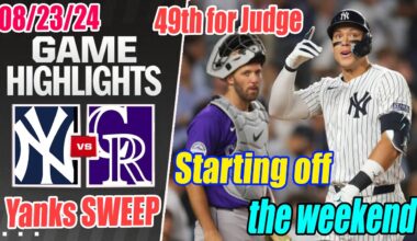 New York Yankees vs Colorado Rockies [FULL GAME] Highlights Aug 23, 2024 | Back-to-back shutouts