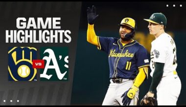 Brewers vs. A's Game Highlights (8/23/24) | MLB Highlights