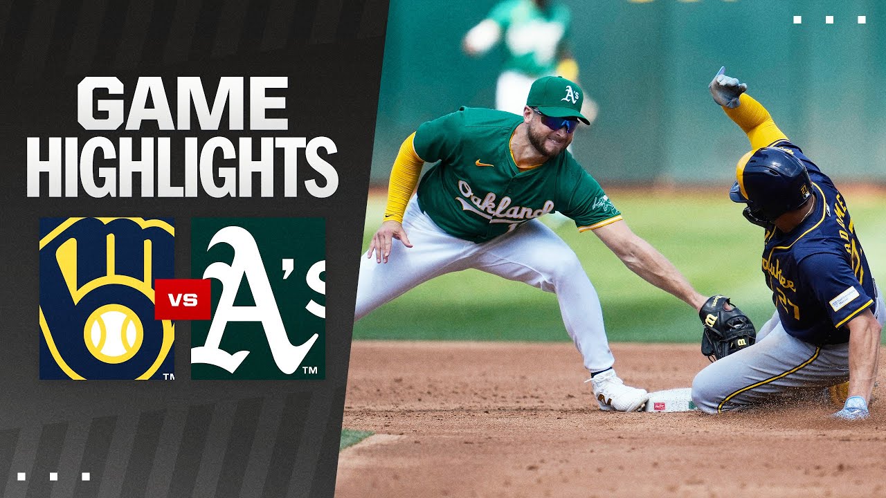 Brewers vs. A's Game Highlights (8/24/24) | MLB Highlights