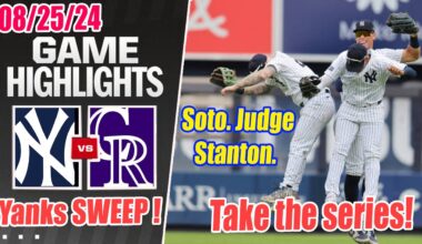 New York Yankees vs Colorado Rockies [FULL GAME] Highlights Aug 25, 2024 | Sunday Series Dub