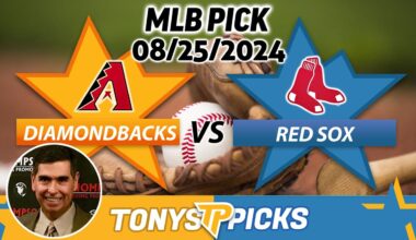 Arizona Diamondbacks vs. Boston Red Sox Pick 8/25/24 MLB Predictions
