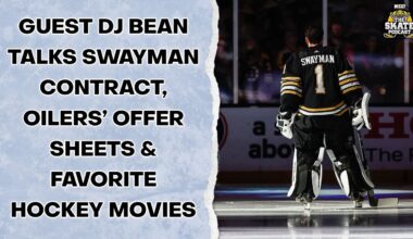 Guest DJ Bean on Swayman Contract, Oilers Offer Sheets & Favorite Hockey Movies | Skate Pod, Ep. 340