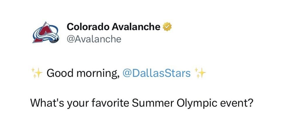 A tale of two central division social media admins beefing in the offseason… Avalanche & Stars