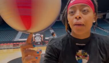 Harlem Globetrotter proves that there is no magnet inside of their basketball