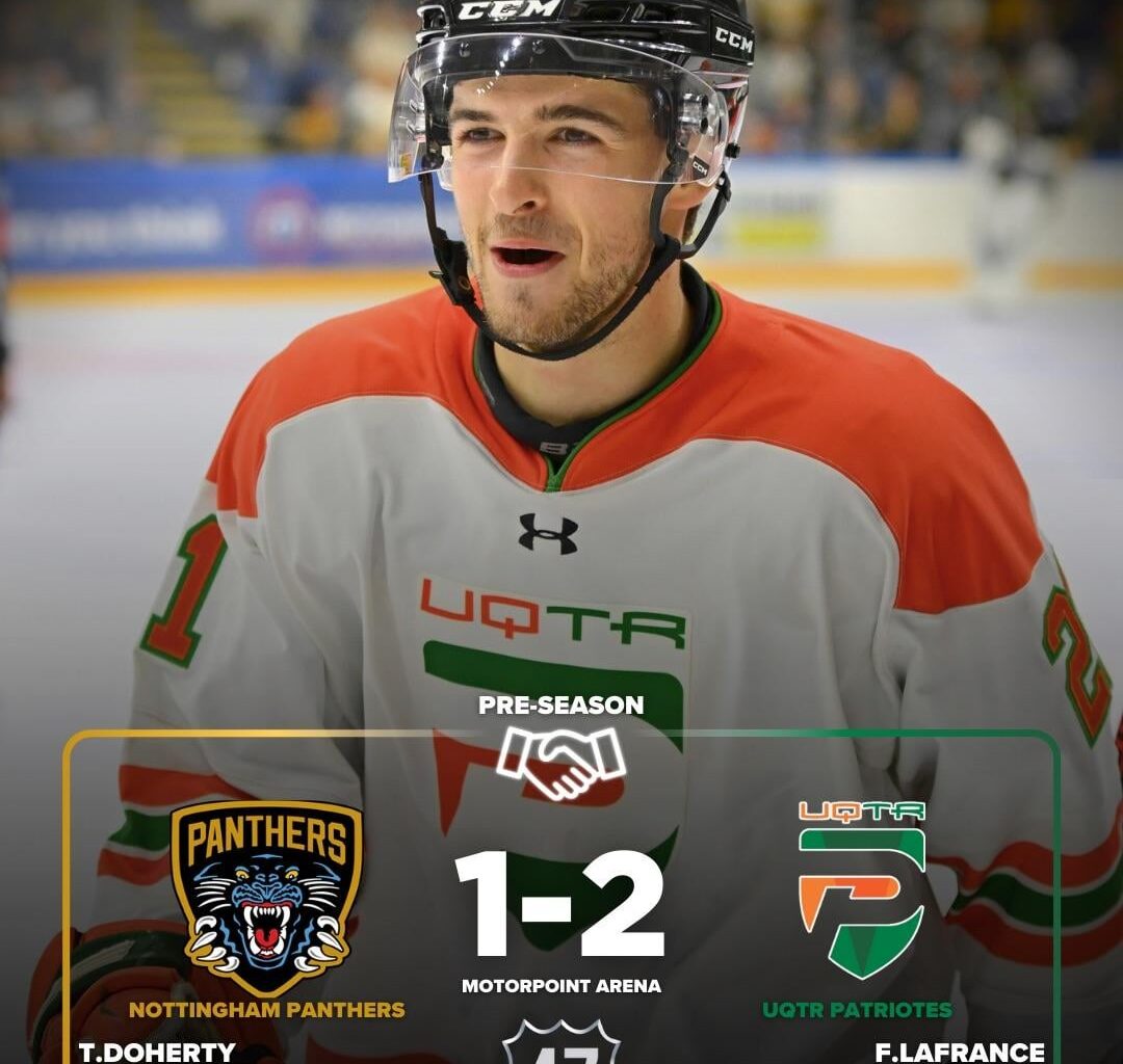 The Université du Québec à Trois-Rivières (🇨🇦) edge out the Nottingham Panthers (🏴󠁧󠁢󠁥󠁮󠁧󠁿) in a pre-season friendly among other UK preseason results