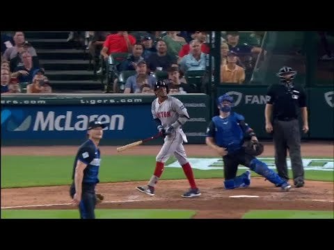 Shelby Miller pitches one too many fastballs to Ceddanne Rafaela in the 10th Inning