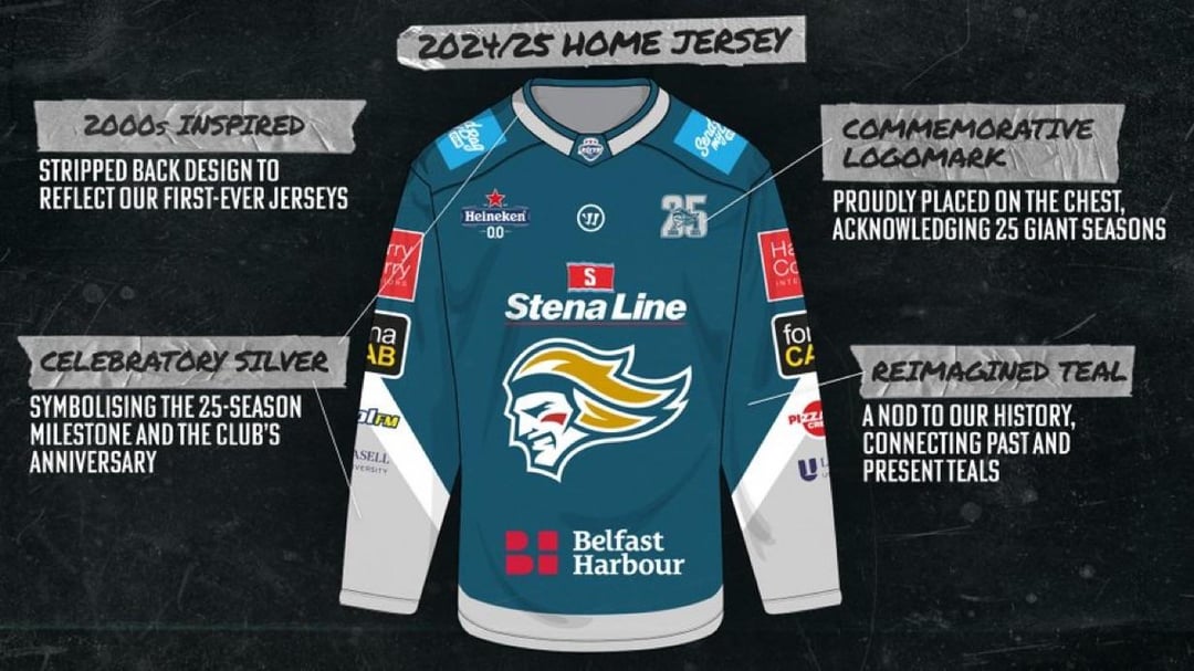 The Belfast Giants (☘️) have revealed their jerseys for the 2024/25 EIHL season!