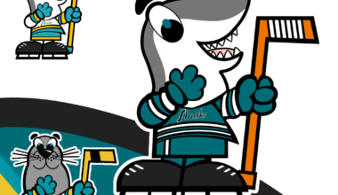 I drew SJ Sharkie based on the California Golden Seals mascot!