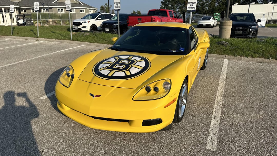 I saw a Corvette which had a hood autographed by Bobby Orr