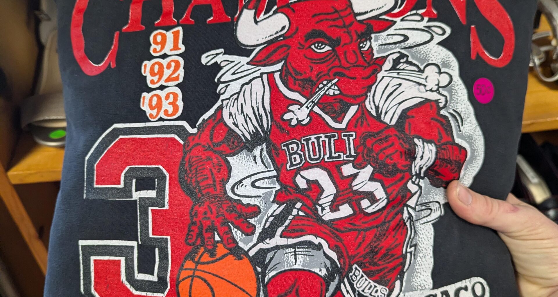 Thrift find, pretty sure someone used a t-shirt to make the custom casing