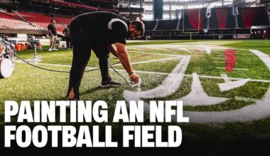 Painting an NFL Football Field | Atlanta Falcons