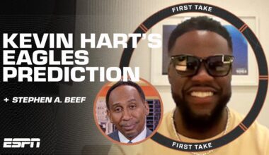 FLY EAGLES FLY 🦅 Kevin Hart's Super Bowl prediction for Philly & beef with Stephen A. 😆 | First Take