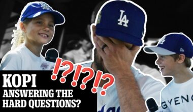 LA Kings Captain Anze Kopitar GRILLED by his Kids on Way to Los Angeles Dodgers Game