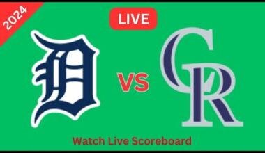 Detroit Tigers Vs Colorado Rockies Live Match| Baseball Live Match Scoreboard| 2024