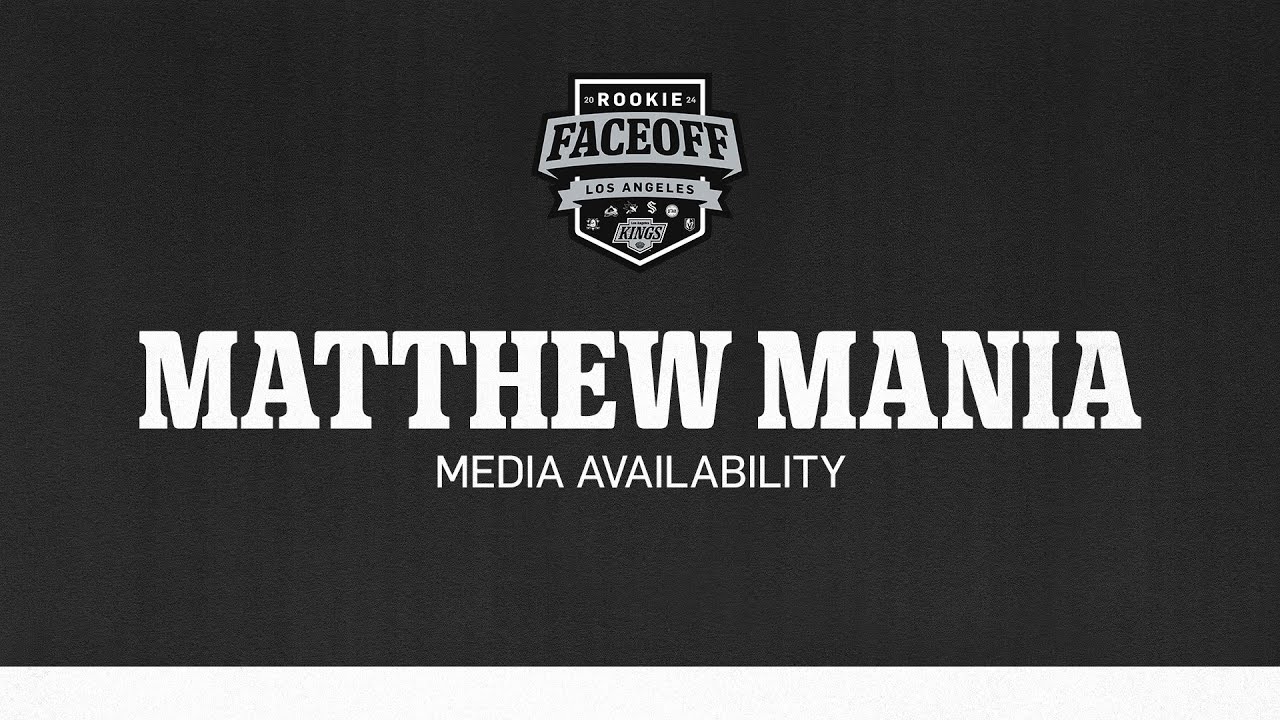 Defenseman Matthew Mania | | 2024 LA Kings Rookie Face-off | Media Availability
