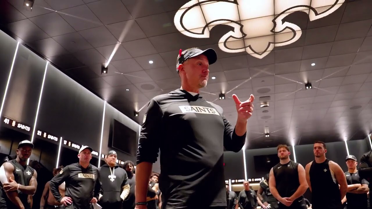 Dennis Allen Postgame Speech in Saints Locker Room after Win vs. Panthers