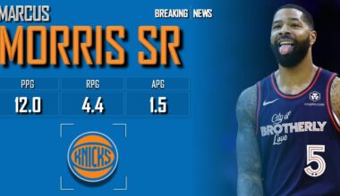 𝐁𝐑𝐄𝐀𝐊𝐈𝐍𝐆 𝐍𝐄𝐖𝐒: New York Knicks Reunite With Marcus Morris Sr On Exhibit 9 Deal | 2024 NBA Offseason