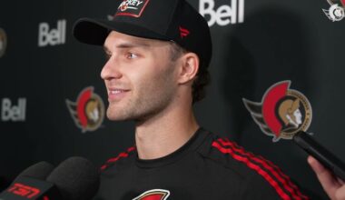 Training Camp: Josh Norris, Shane Pinto, and Travis Green Media Availability