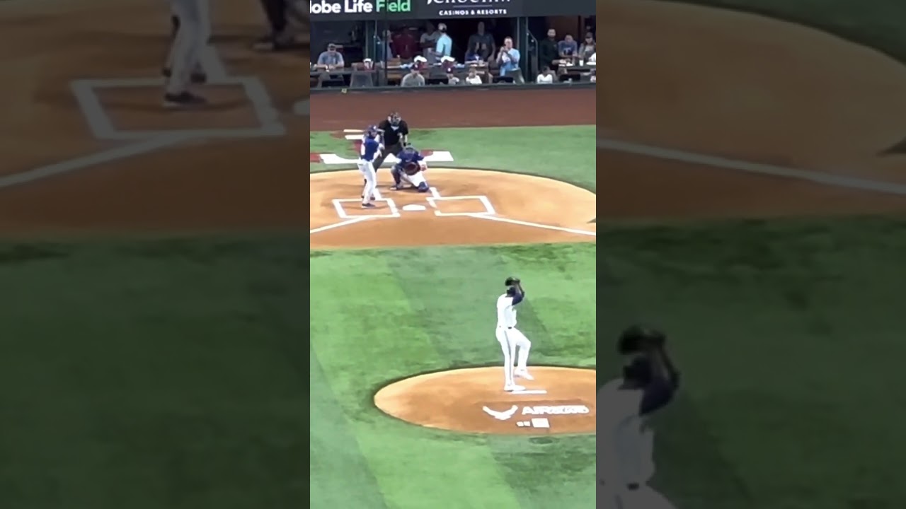 Kumar Rocker’s 1st Pitch at home for the Texas Rangers #kumarrocker