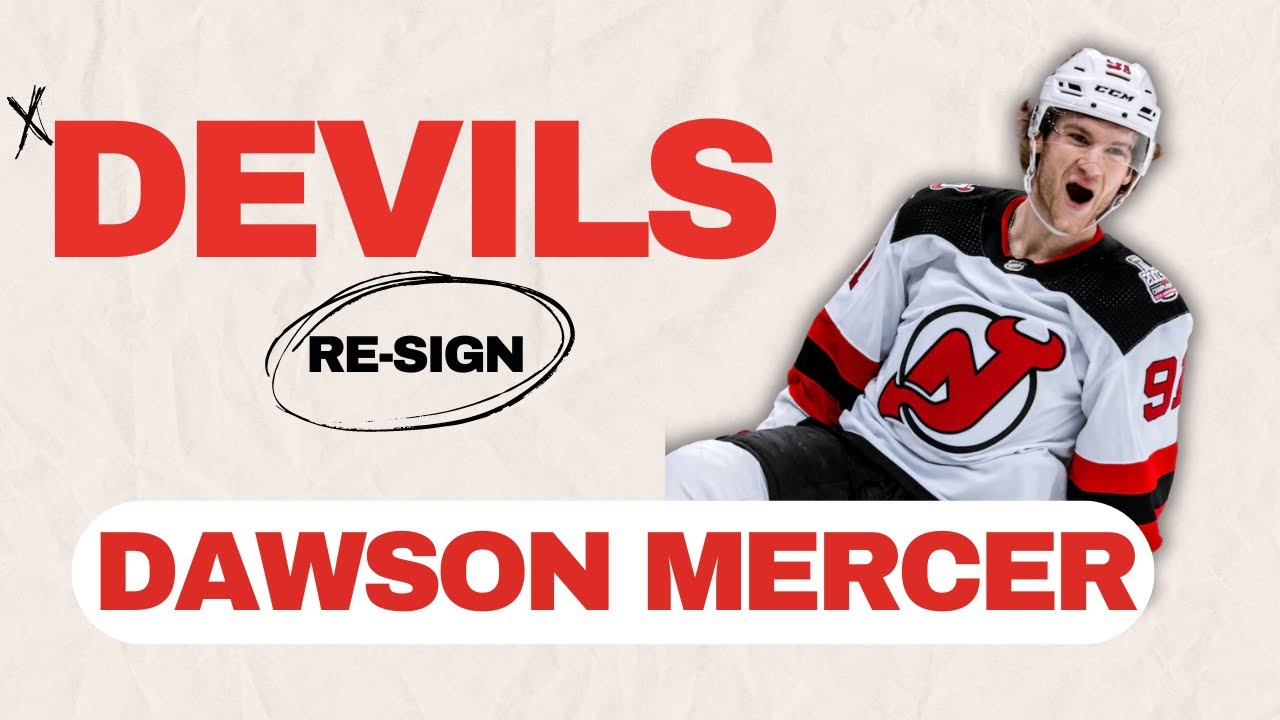 Dawson Mercer Re-Signs with the New Jersey Devils