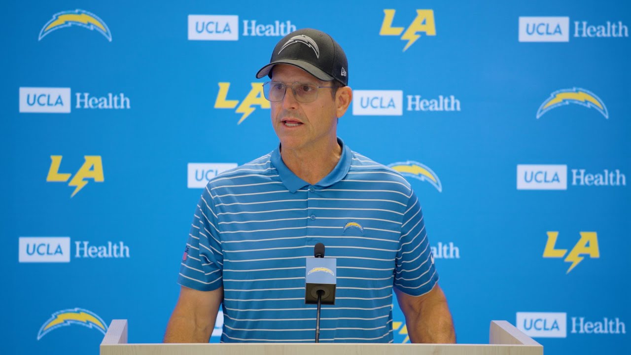 Jim Harbaugh On Herbert’s Toughness | LA Chargers