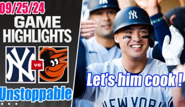 NY Yankees vs Baltimore Orioles Game Highlights Sep 25, 2024 | Anthony Volpe gets RBI single