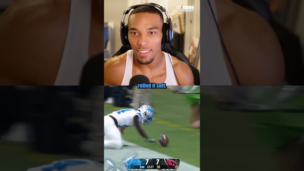 Amon-Ra St. Brown explains his touchdown celebration vs. the Cardinals 🗣️