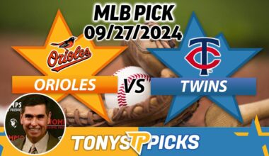 Baltimore Orioles vs. Minnesota Twins Pick 9/27/24 MLB Predictions