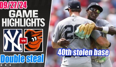 Yankees vs Pirates Full Highlights Sep 27, 2024 | Jazz 40th stolen base of the season!