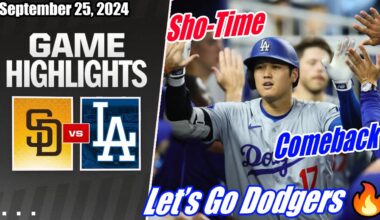Los Angeles Dodgers vs San Diego Padres [GAME HIGHLIGHTS] Sep 26, 2024 | MLB Highlights 2024