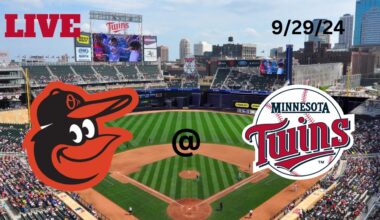 Baltimore Orioles @ Minnesota Twins | LIVE! Play-by-Play & Commentary | 9/29/24 | Game #162