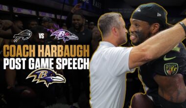 Derrick Henry and John Harbaugh Give Postgame Speeches After Win Over Bills | Baltimore Ravens