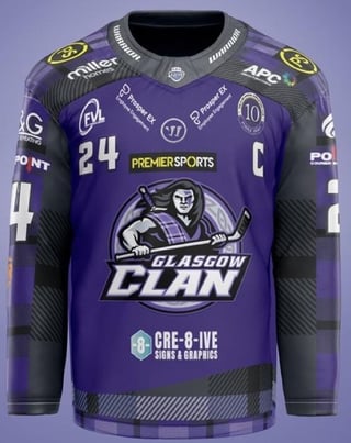 The Glasgow Clan (🏴󠁧󠁢󠁳󠁣󠁴󠁿) have revealed their jersey set for the 2024/25 season